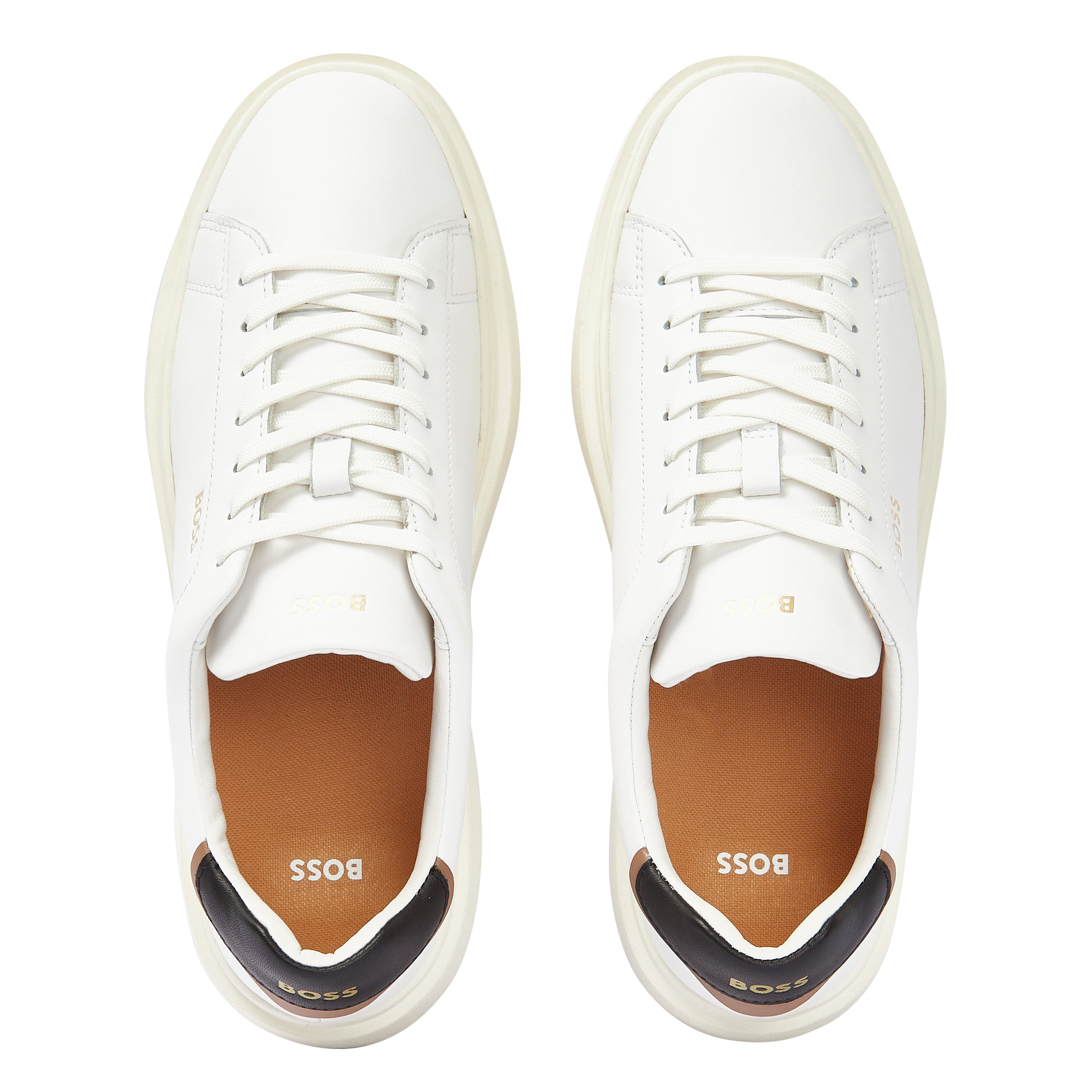 AMBER - Baskets basses en cuir| Blanc