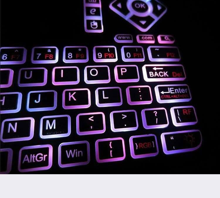 HOMTEC - USB oplaadbaar draadloos draagbaar toetsenbord met trackpad