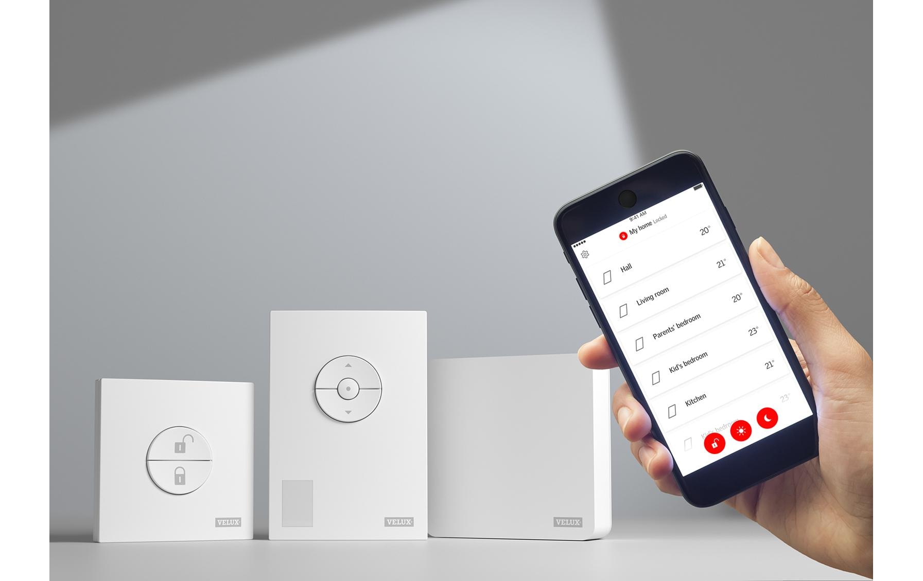 Active Smart Home System für Dachfenster<br>Intelligente Raumklimasteuerung