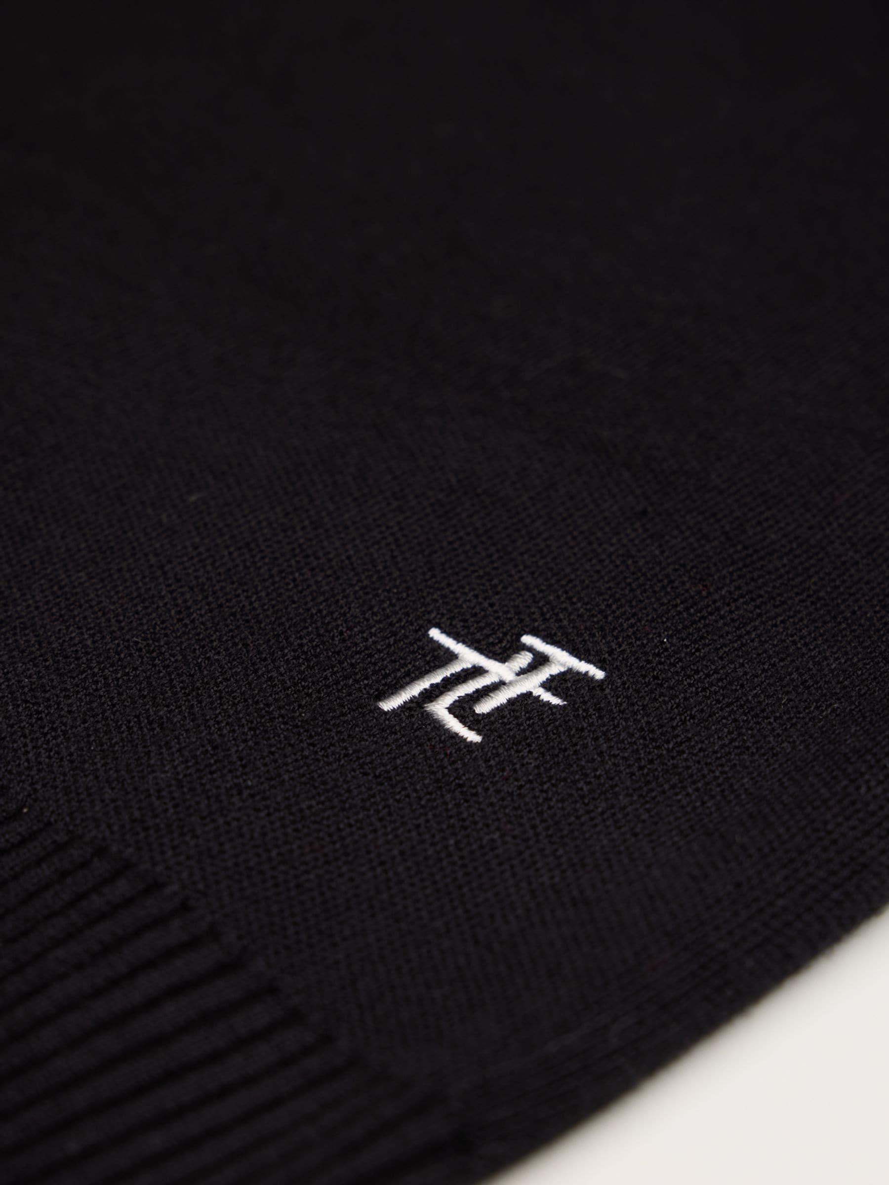 Zwart - The Little Tailor Ski Text Slim Fit Christmas Jumper