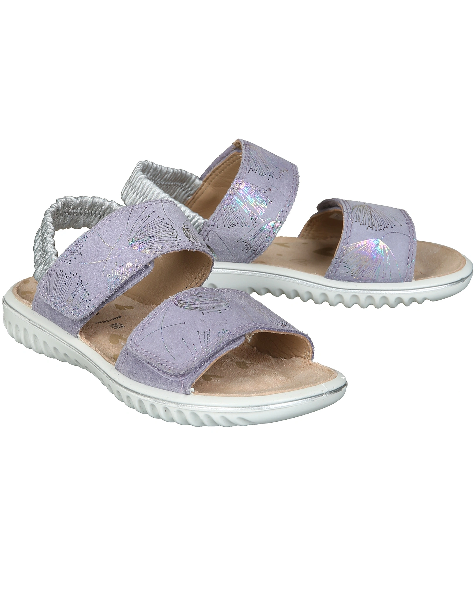 Leder-Klettsandalen SPARKLE GIRL in lila