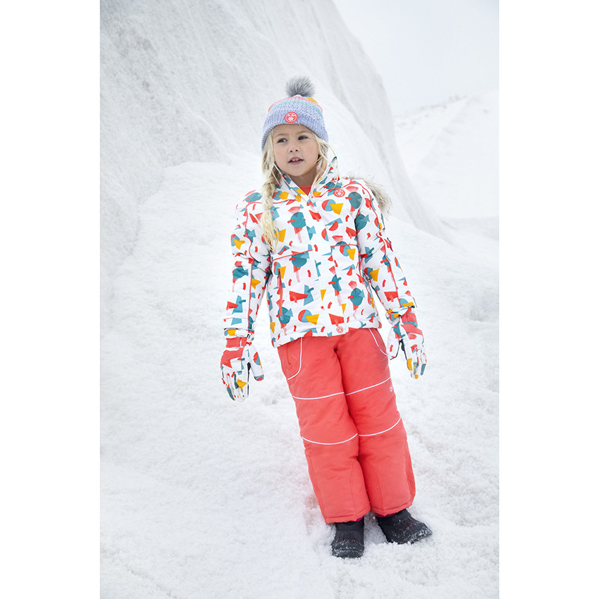 Pantalon de ski rose pour fille