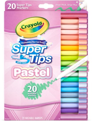 Crayola Super Tips Fiberpenner Pastell 20-Pakk
