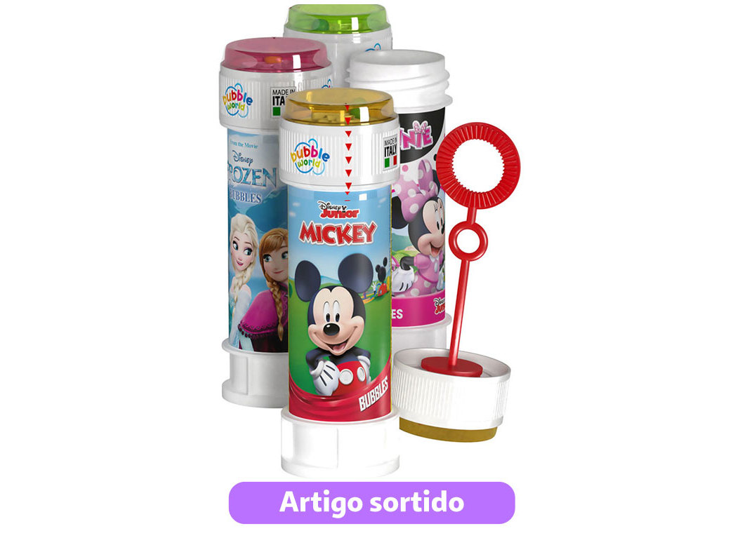 BOLAS SABÃO DISNEY 60ML 1 UNIDADE MODELOS SORTIDOS