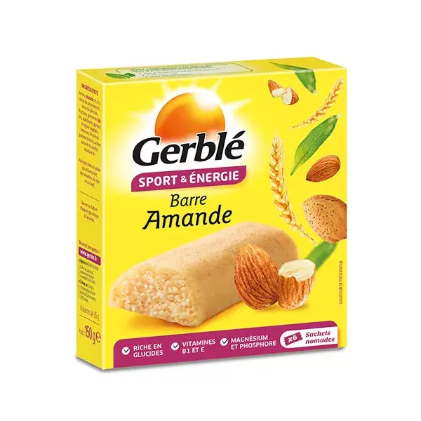 Barra de Amêndoa Gerblé Sport & Energy (6 unidades)