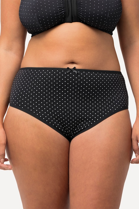 Midislips, 5er-Pack, Punkte/ einfarbig