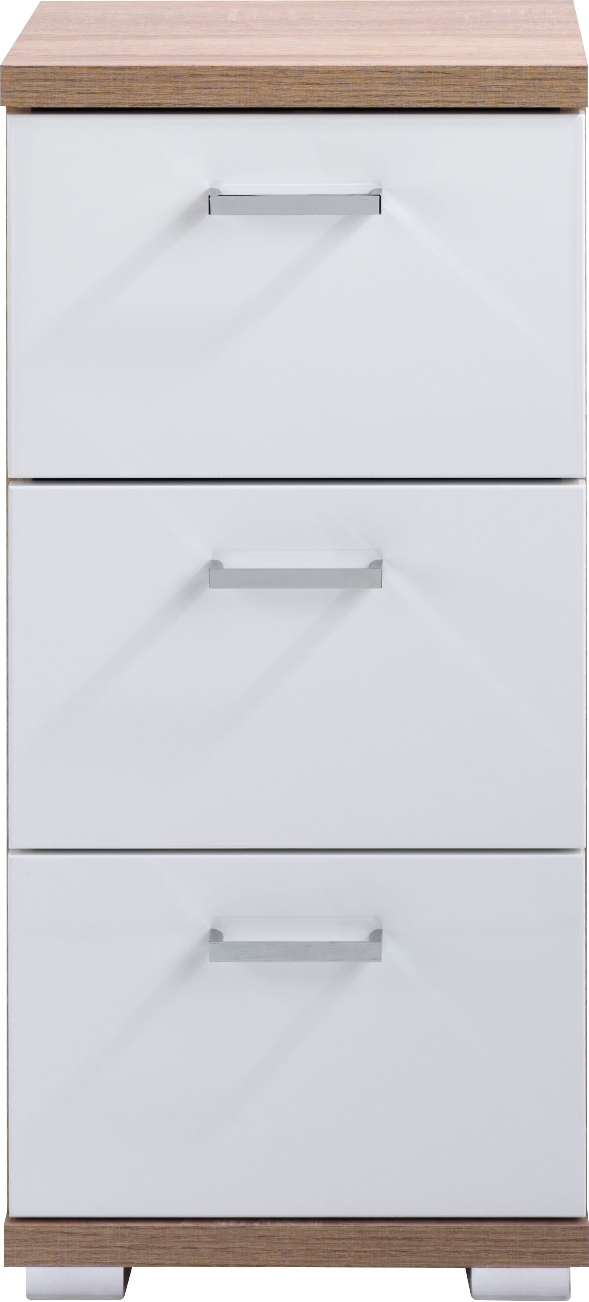 byLIVING Badkommode »Nebraska« Breite 35 cm, Badezimmerschrank mit Metallgriffen, 3 Schubladen