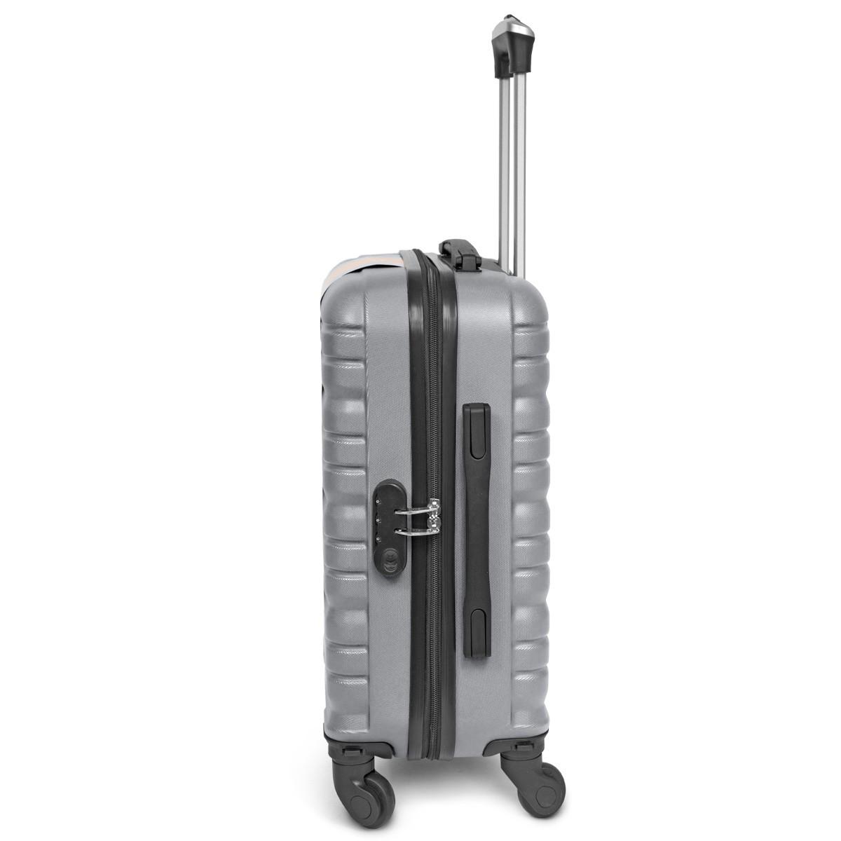 VALISE CABINE KINSTON ARGENTE 50X36X20CM