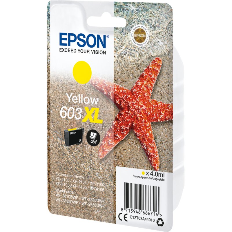 Epson Singlepack Yellow 603XL Ink