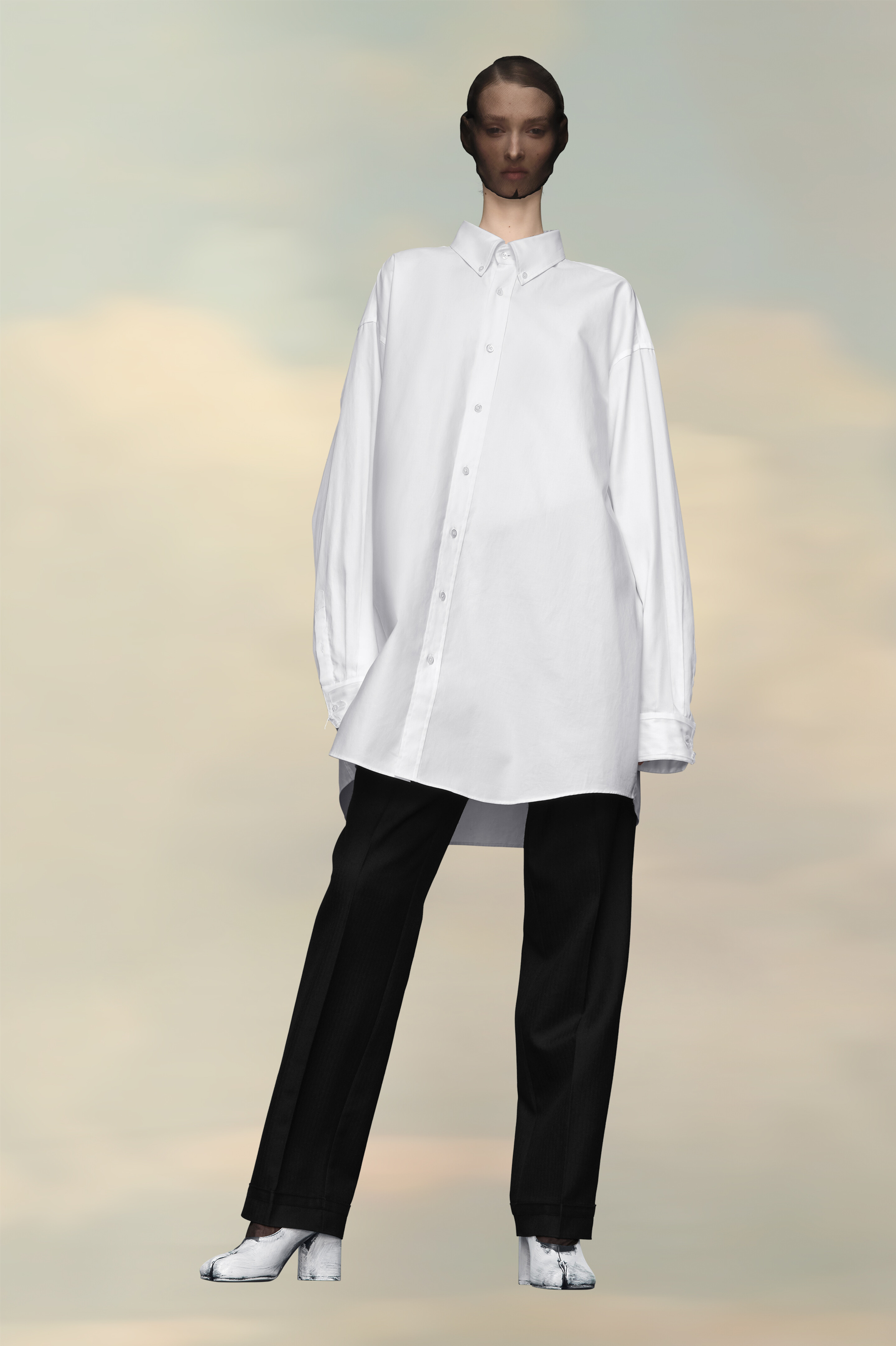 Chemise Oxford en coton bio Blanc
