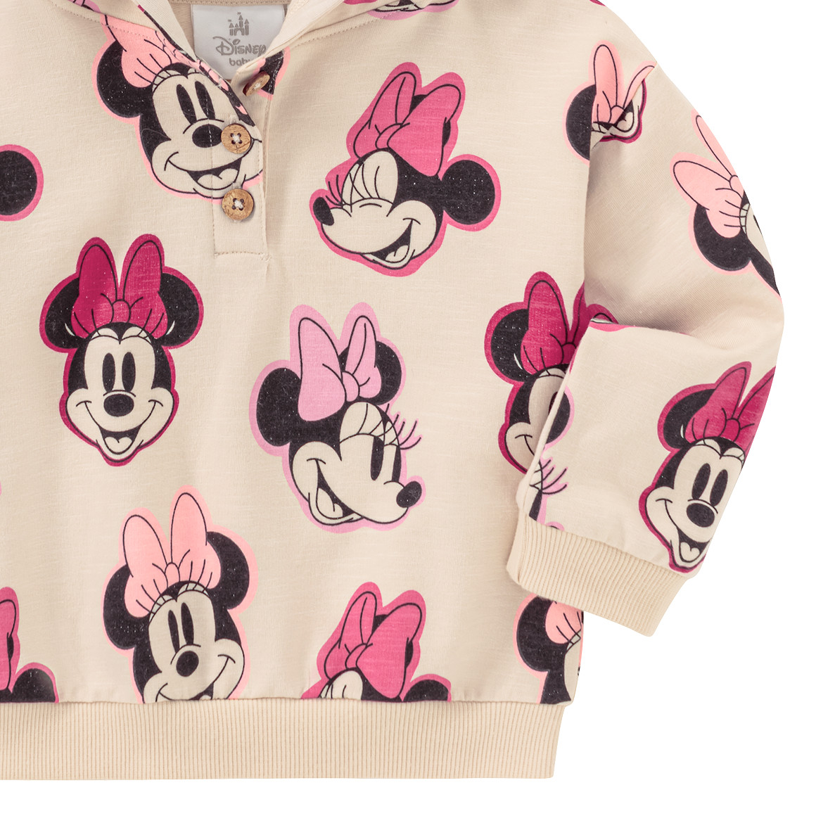 Topomini Minnie Maus Hoodie mit Allover-Print beige
