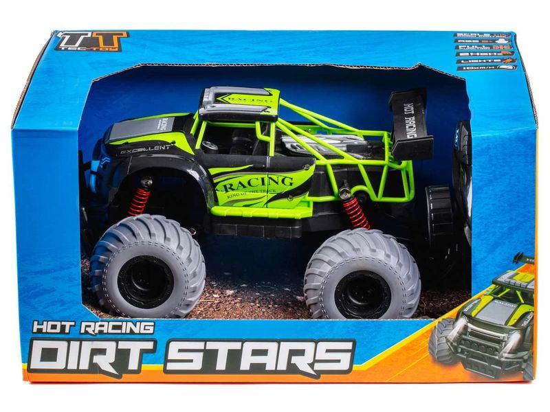 TEC-TOY Monster Truck Hot Racing Grün, 1:14 Akku-Betriebenes RC Off-Road Auto für Kinder ab 6 Jahren