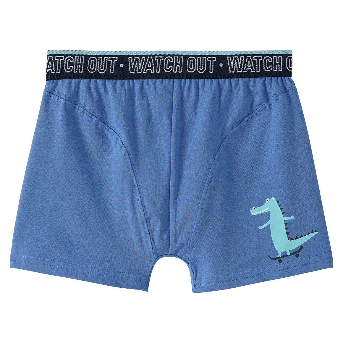 Yigga 3 Jungen Boxer mit Bio-Baumwolle hellblau / hellgrau / dunkelblau
