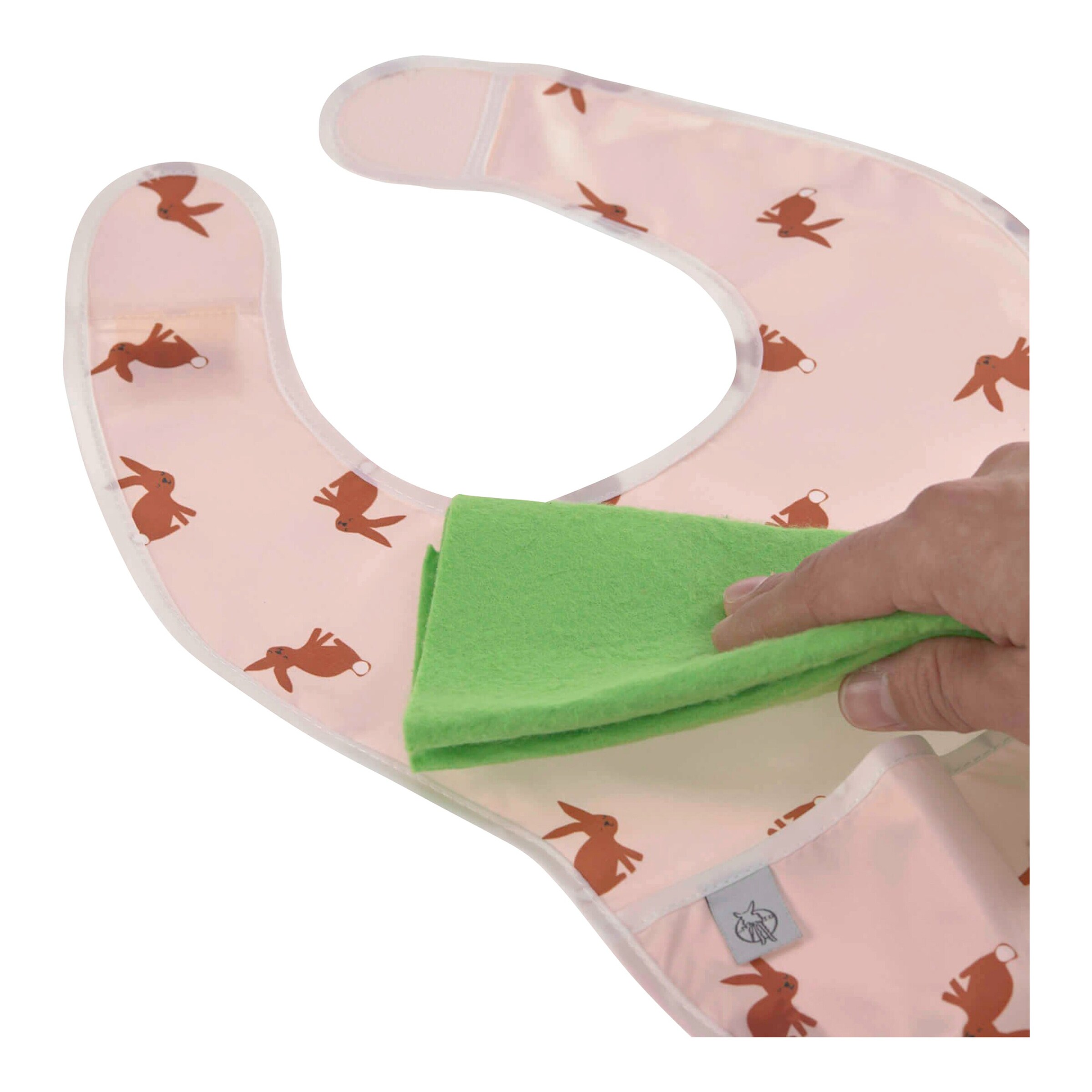 Lässig 2er-Pack Lätzchen mit Auffangschale rosa