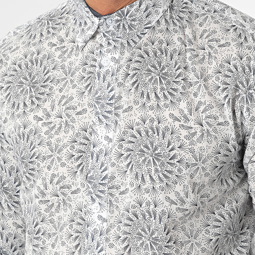 Chemise Manches Longues Willard 03T4600M Blanc Bleu