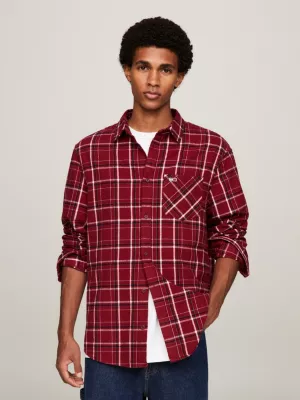 Camisa xadrez escovada de corte clássico