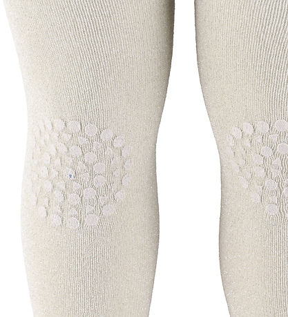 GoBabyGo Rutschfeste Strumpfhosen - Bambus - Ivory Glitter