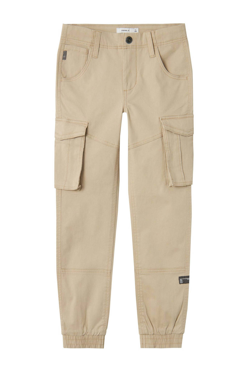 NAME IT regular fit cargo broekbeige