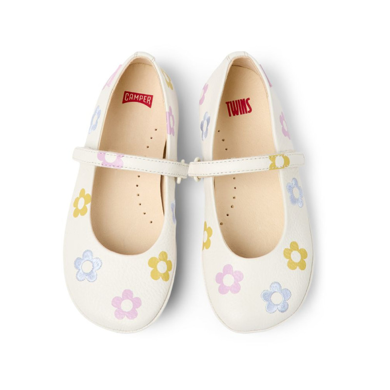 Camper Camper Ballerines Blanc Fleuri