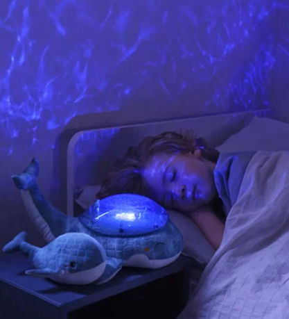 Cloud-B Nachtlampe m. Sound - Tranquil Whale m. Young - 30x28x13