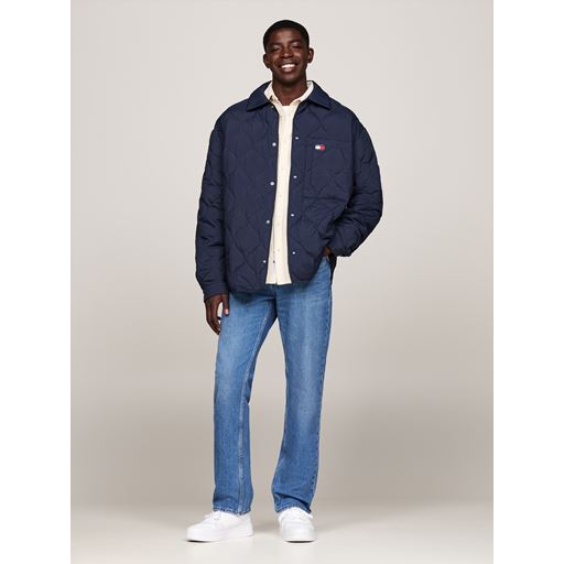 Tommy Jeans TJM Quilted Shacket Jakke, Dark Night Navy, XL