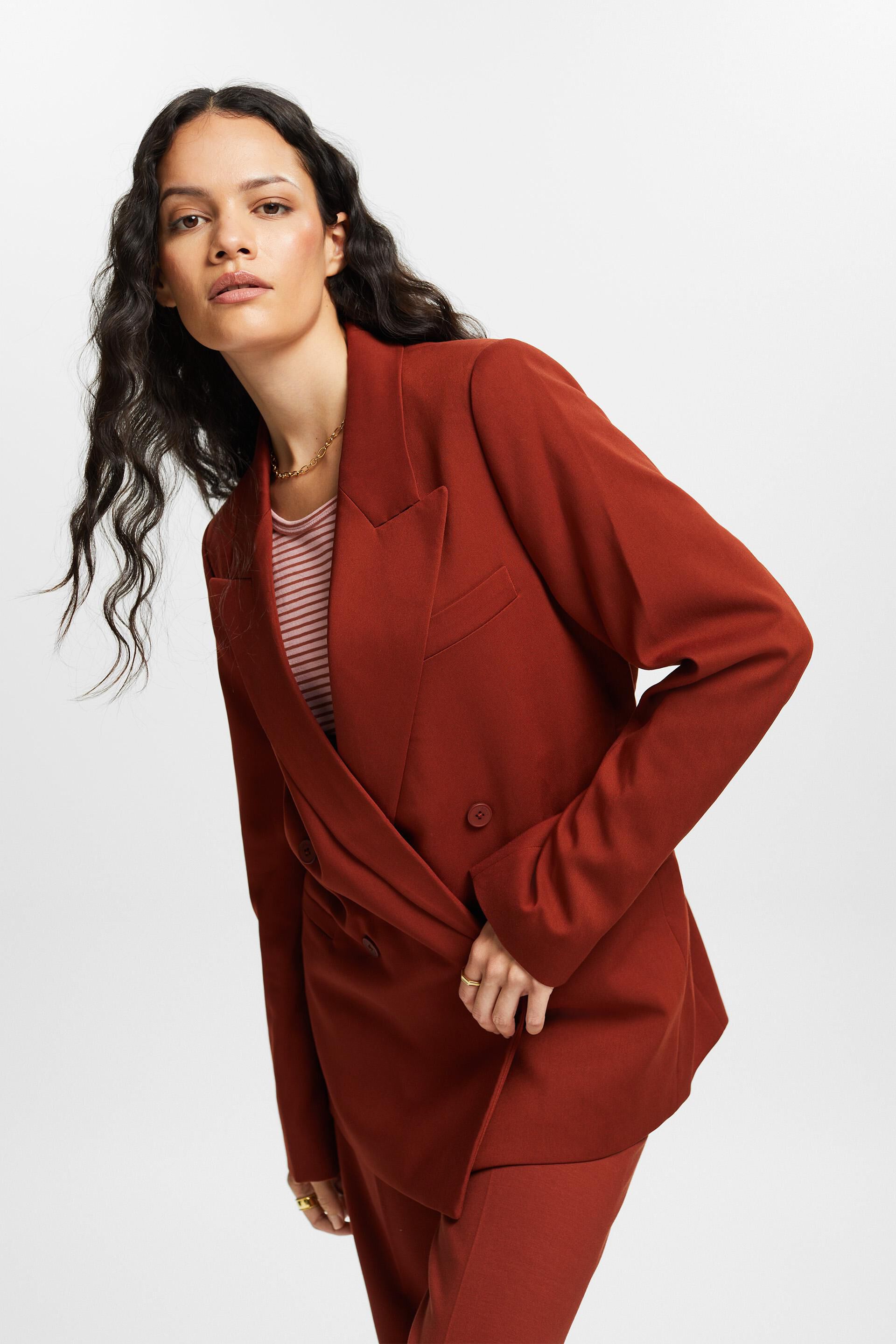 Veste de tailleur à boutonnage croisé oversize