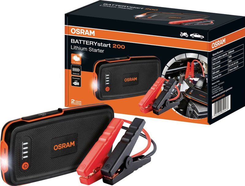 OSRAM - BATTERYstart200 - Lithium Startbatterij - 6000 mAH - Voor 12V Voertuigen