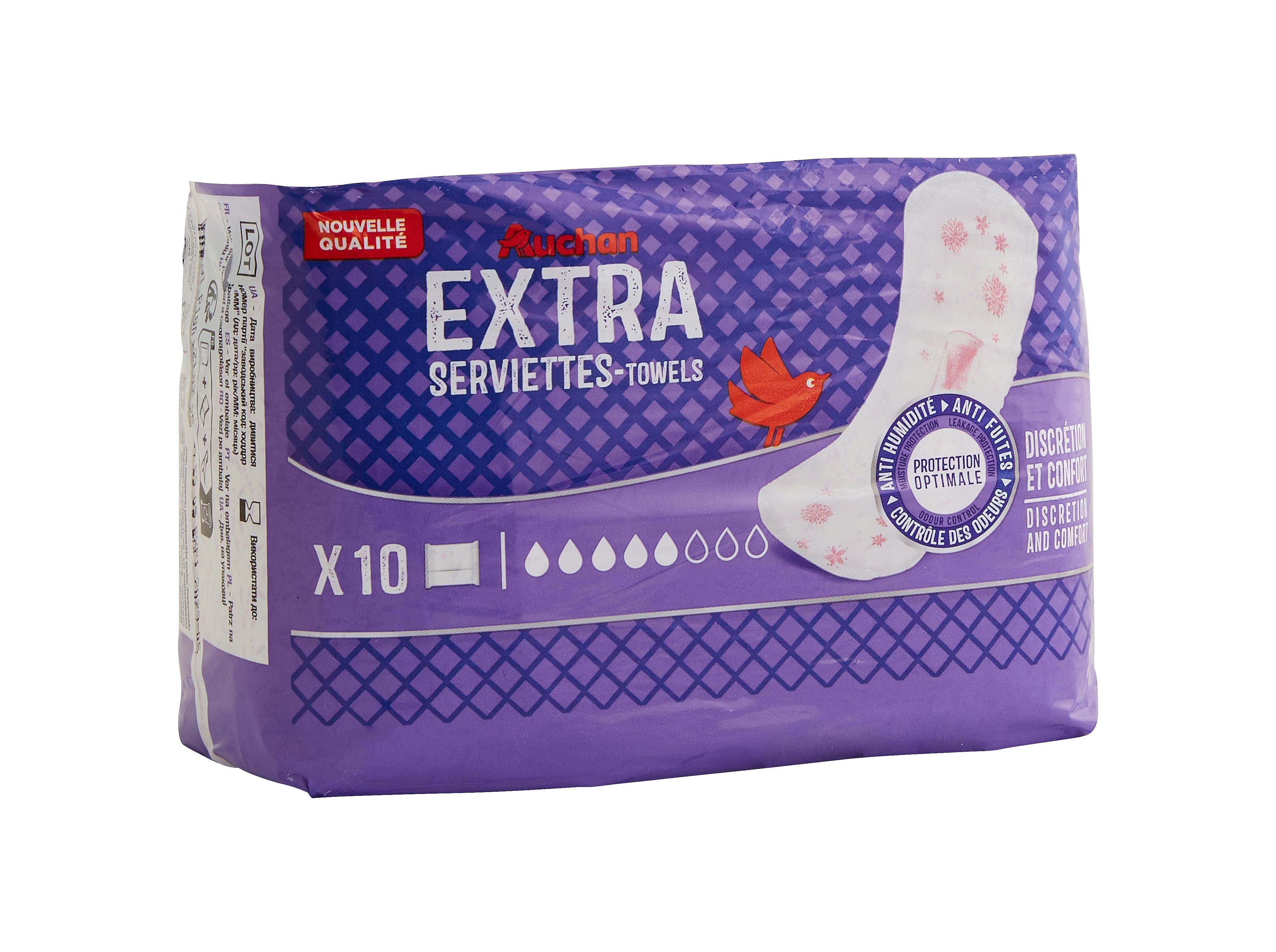 PENSOS INCONTINÊNCIA AUCHAN EXTRA C/BOLSA 10UN