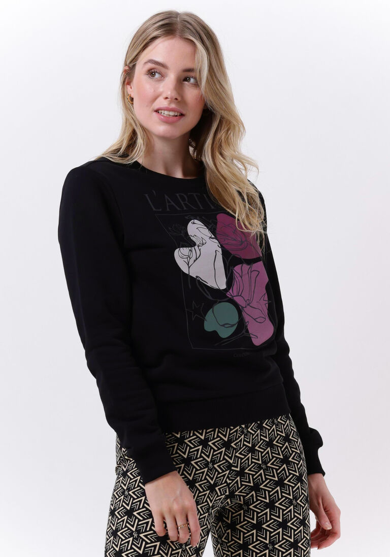 COLOURFUL REBEL zwarte colourful rebel sweater artiste basic sweat