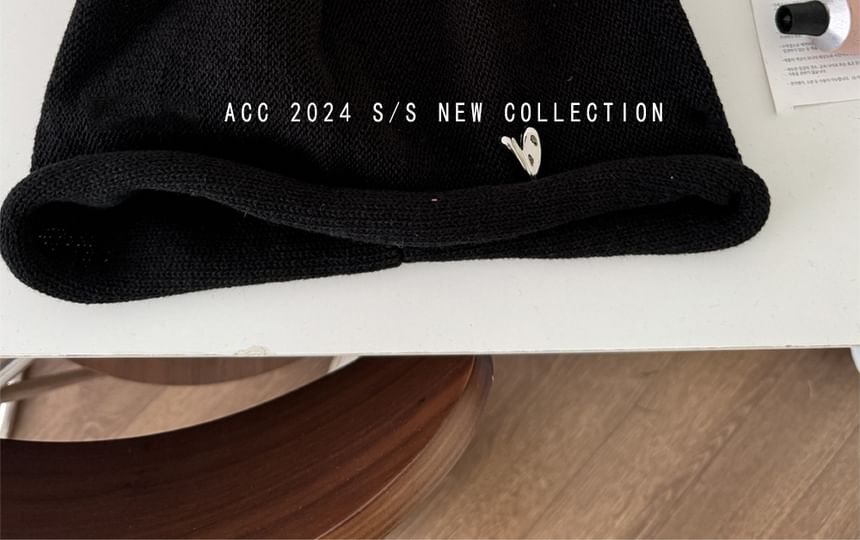 Combon - effen slouchy muts met omslag