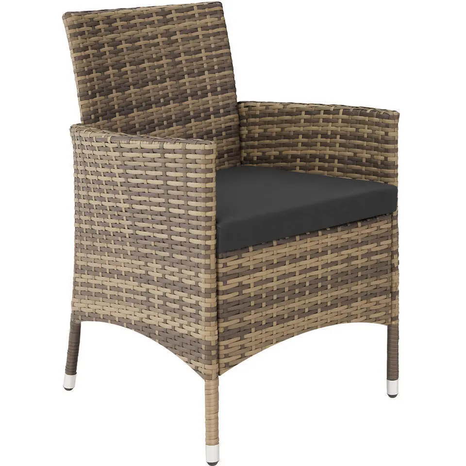 tectake - tuinset Porto 6   1 - wicker - natuurkleur