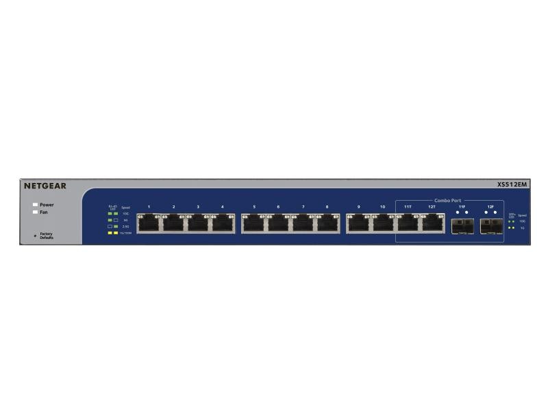 Netgear Switch XS512EM 12 Port 10-Gigabit/MultiGigabit Ethernet Smart Managed Plus Switch