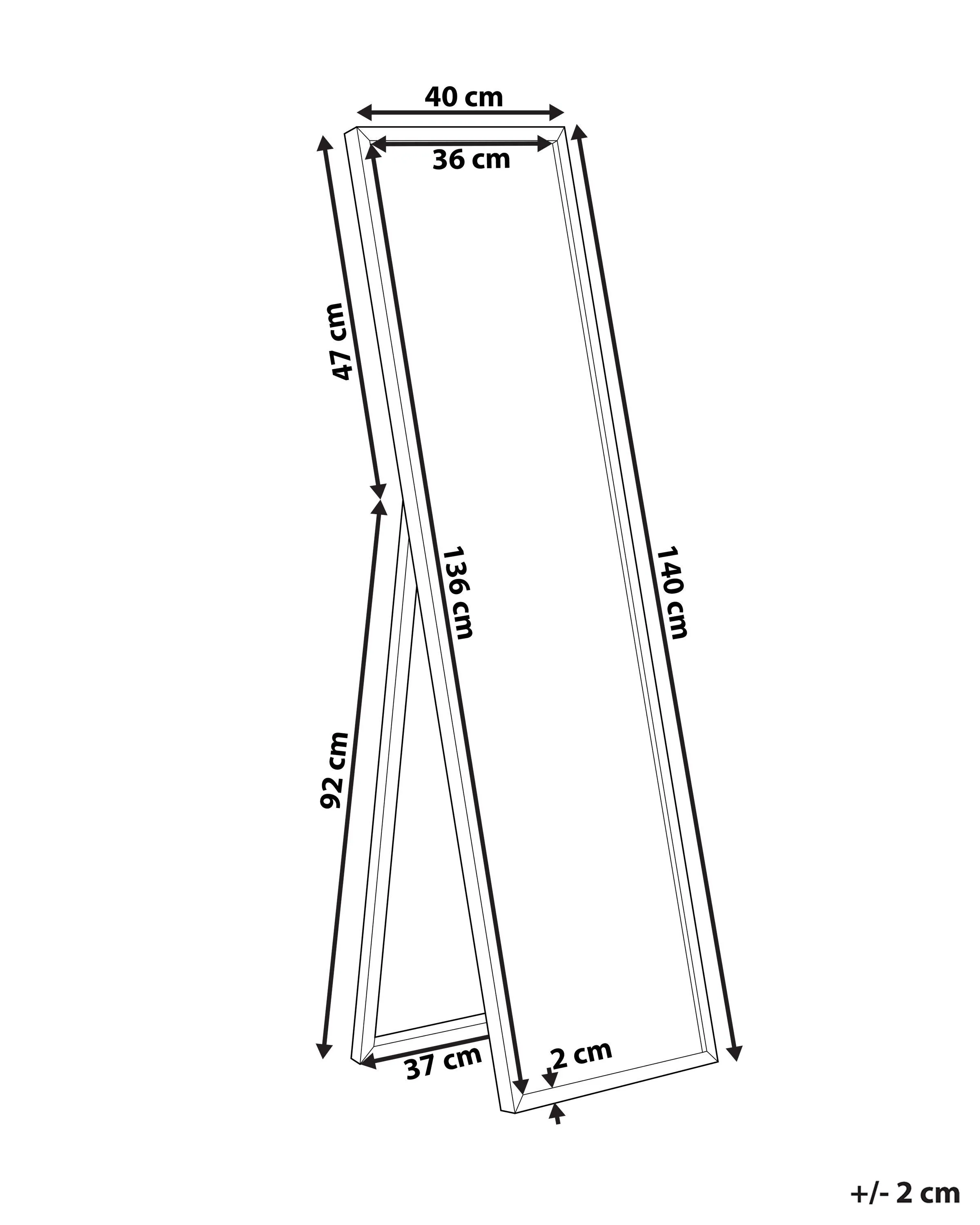 Staande spiegel TORCY 140 cm Goud