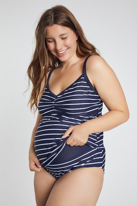 Bellieva-Tankini, Ringel, Raffung, verstellbare Träger
