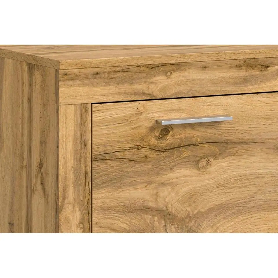 Hioshop Jam dressoir 2 deuren- 3 lades eiken decor