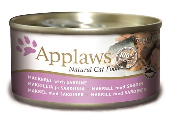 Applaws - 12 x Wet Cat Food 70 g - Makrel & Sardin