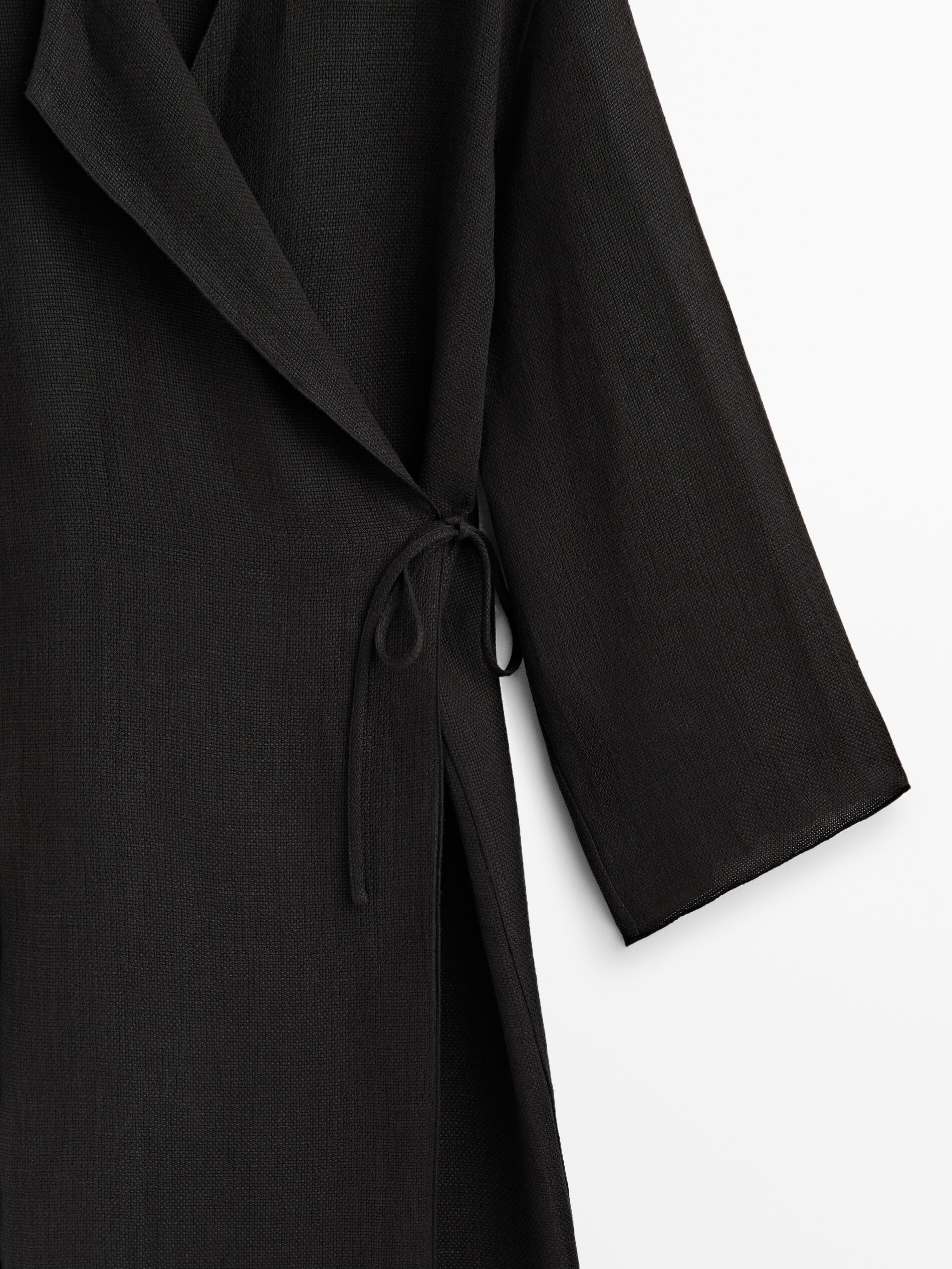 Blusão kimono lino Edição Limitada - NEGRO
