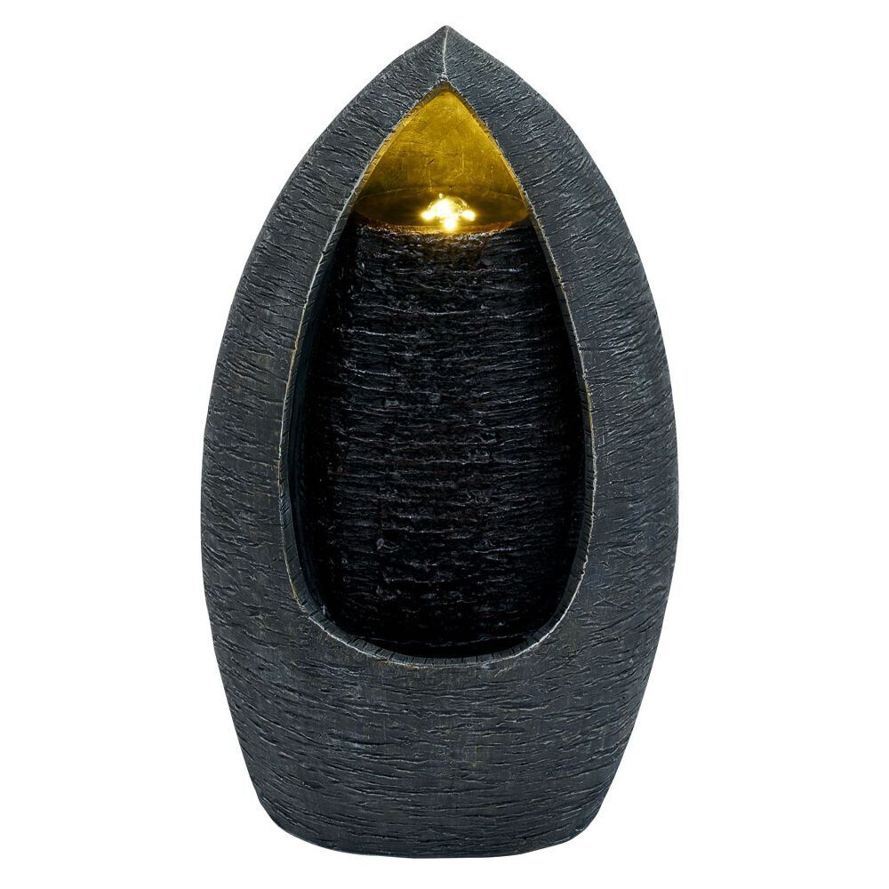Fontaine de jardin lumineuse design chute d'eau H40cm