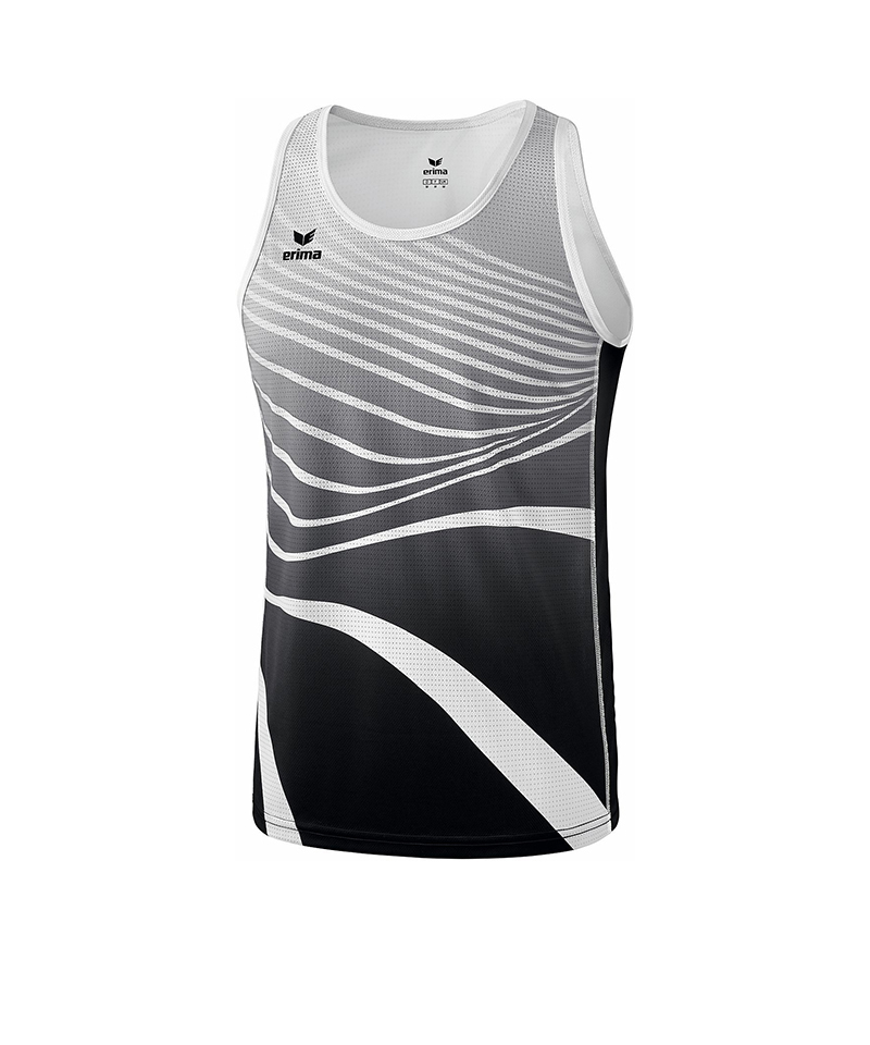Erima Singlet Running Schwarz Weiss