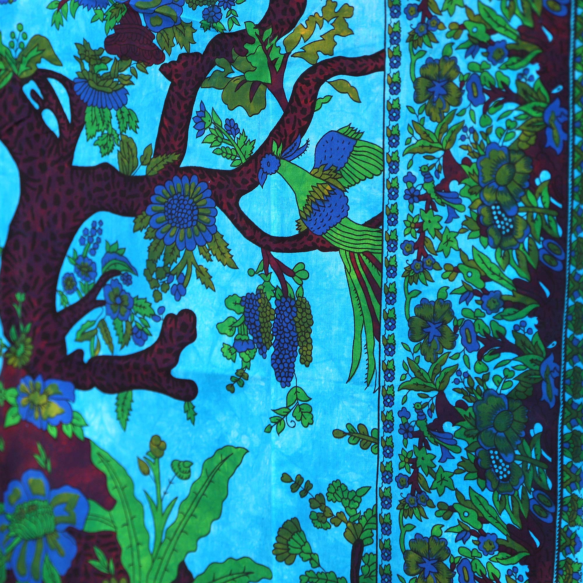 Multifunktionstuch 'Paradies', blau, multicolor, H 213 cm, B 137 cm von fischer's lagerhaus