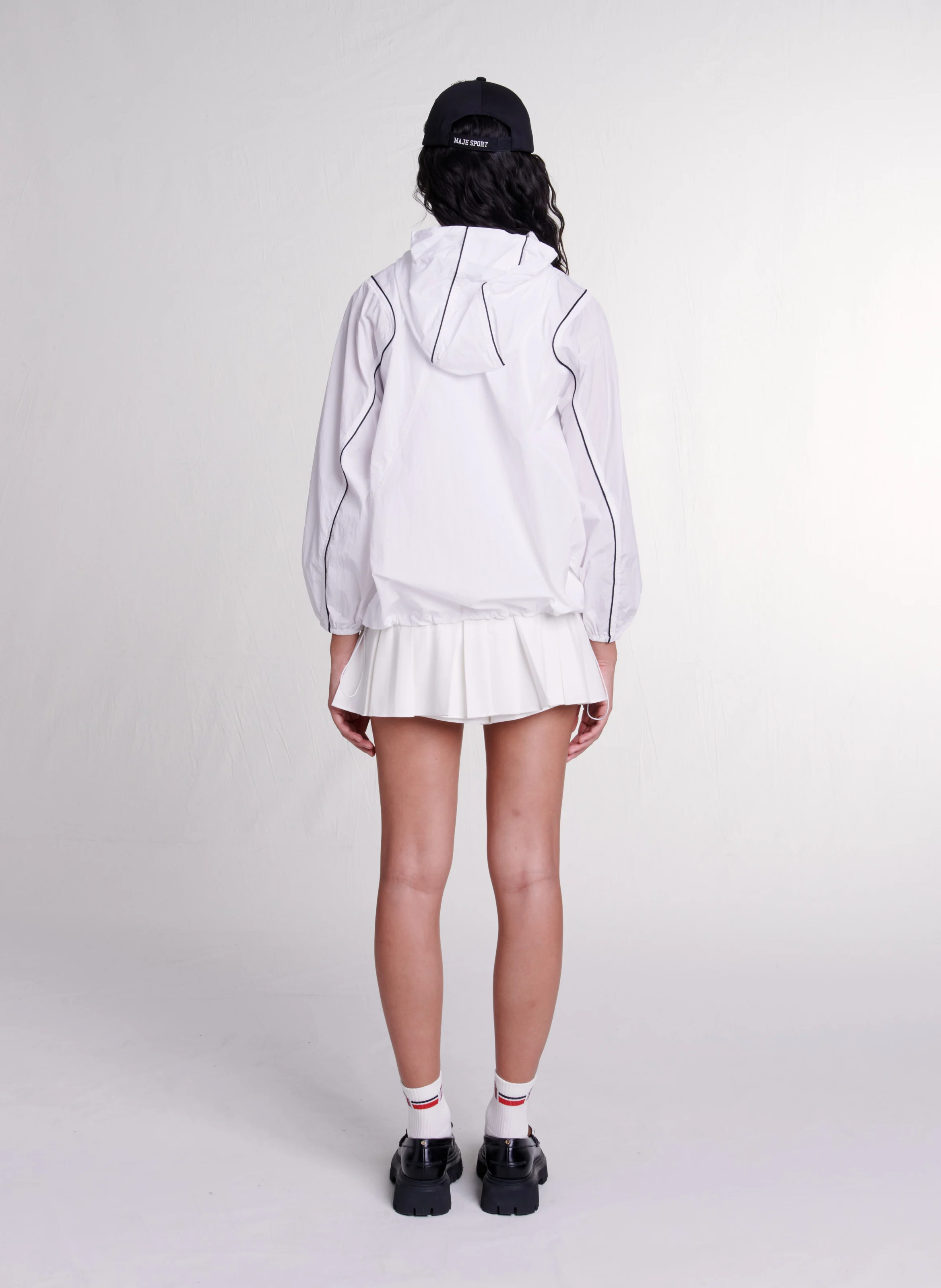 Coupe-vent à capuche | Blanc