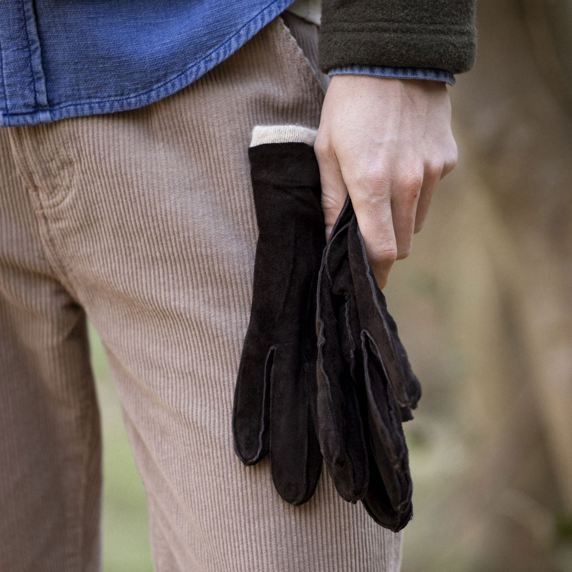 Gants marron foncé cuir - modèle Gloves