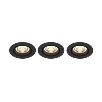 Philips inbouwspot Impala zwart 3pack