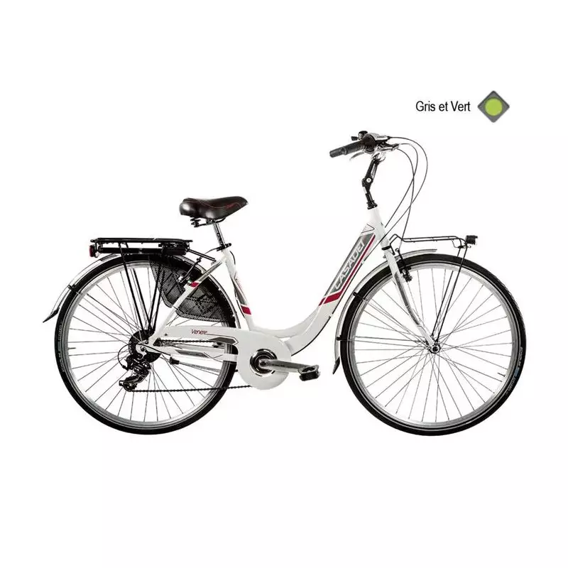 Vélo CASADEI venere 28 alu 7v h46 gris vert
