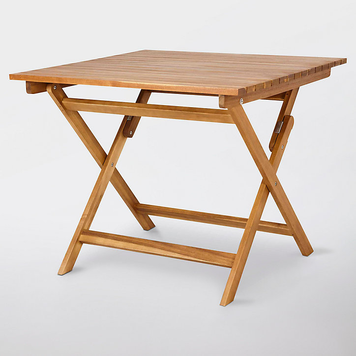 Table de jardin Denia en bois coloris bois L.90 x l.90 x H.75 cm