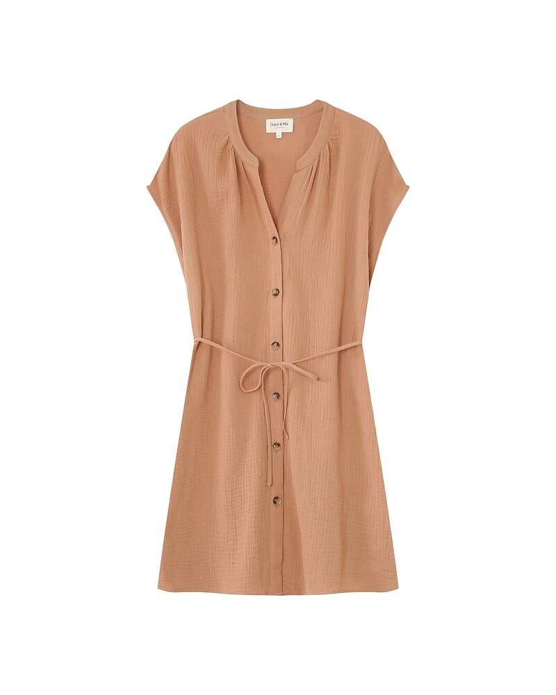 GRACE & MILA<br>Corte jurk van tetrastof ROZANA