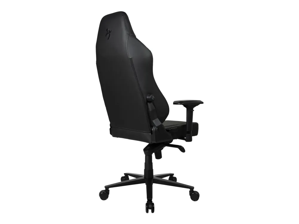 Arozzi Primo Premium - Stol - armstøtter - T-formet - vippe - drejeled - aluminium, formstøbt skum, metalramme, luksus italiensk læder - sort