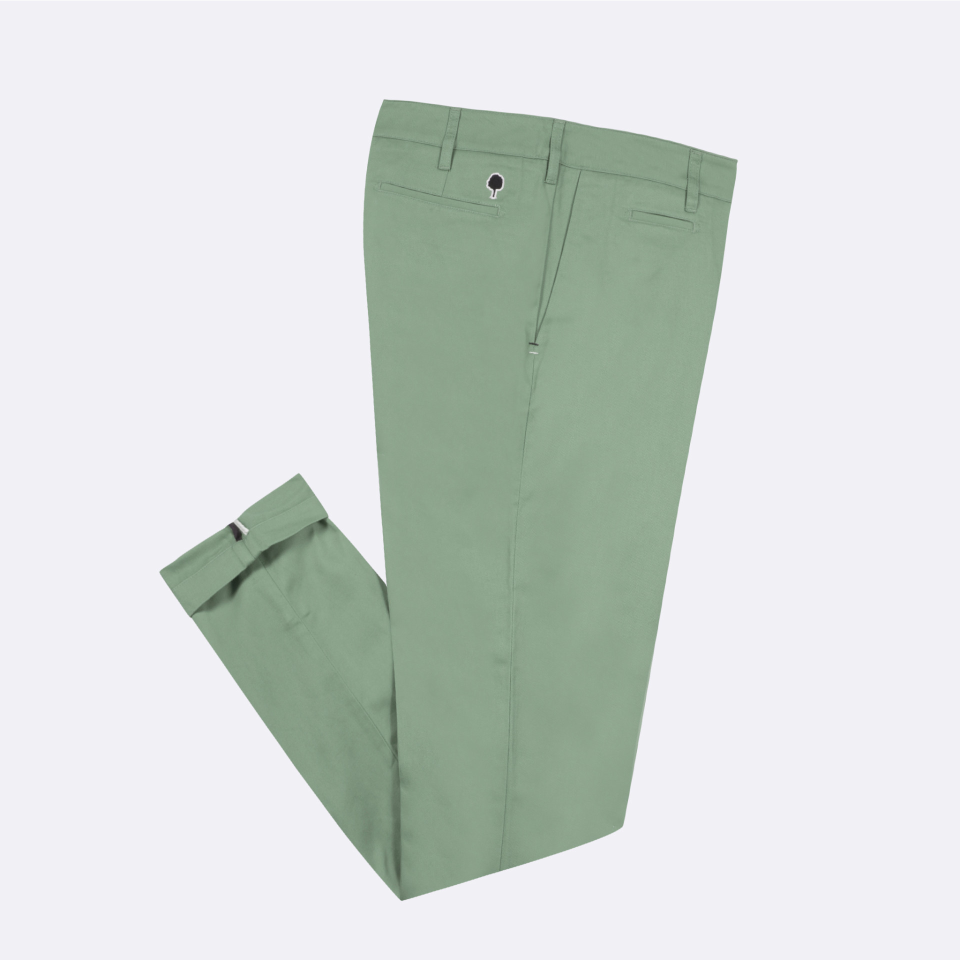 Chino vert clair coupe ajustée Coton organique et coton recyclé - modèle Brix