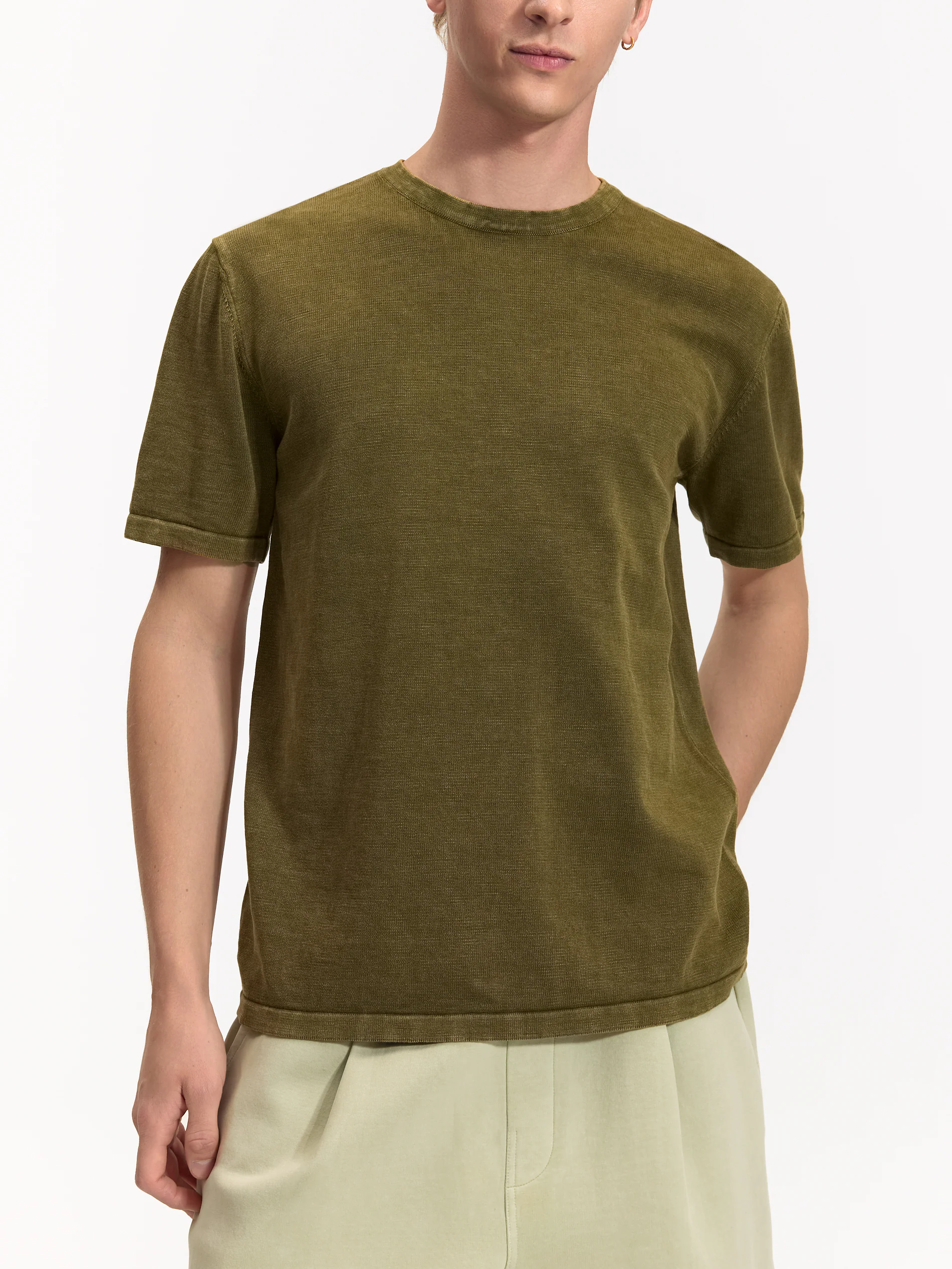 Kurzärmliger Pullover aus Baumwolle