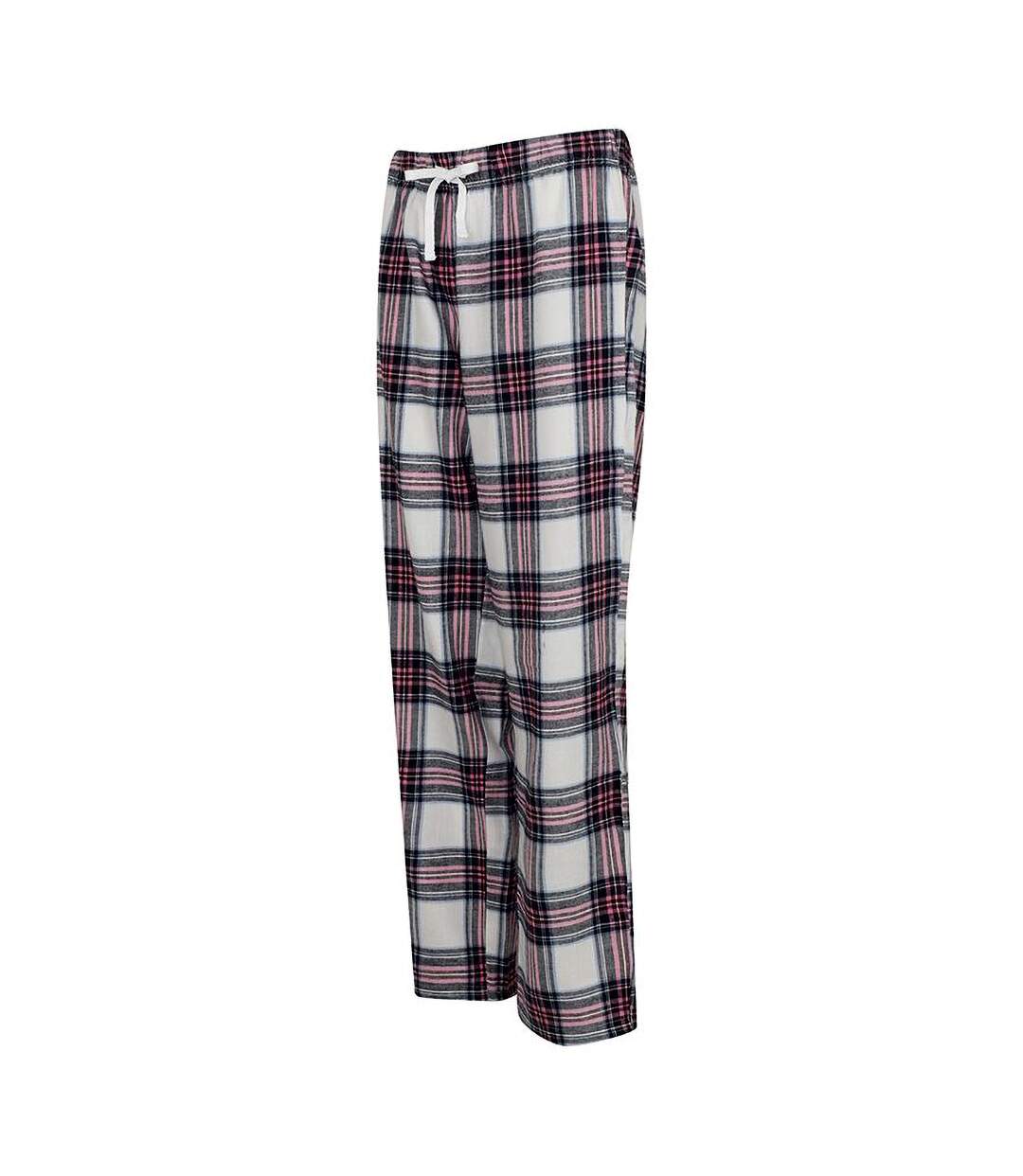 Skinnifit Pantalon de pyjama Tartan - femme (blanc/rose) - UTRW6025